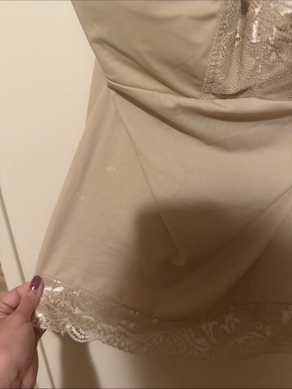 Rhonda Shear Nude Lace-Trim Shaping Camisole - Picture 4 of 5